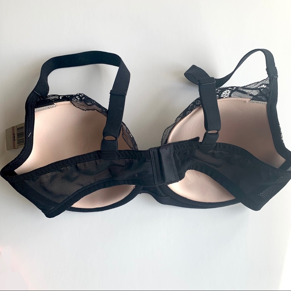 NWT Paramour Tempting Plush Contour Black Lace Bra - Picture 3 of 8